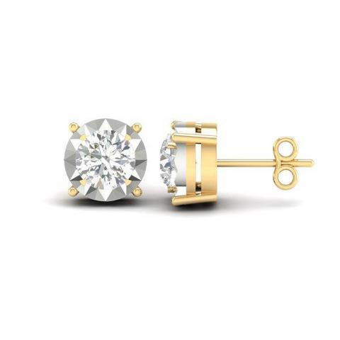 10K Yellow 0.25Ct D-Earrings