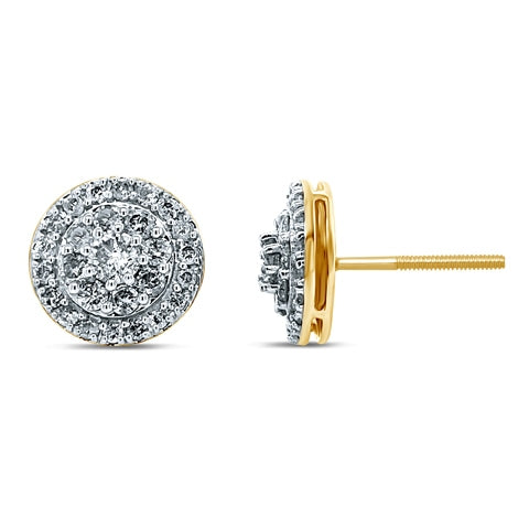 10K Yellow  0.74- 0.76Ct D-Earrings