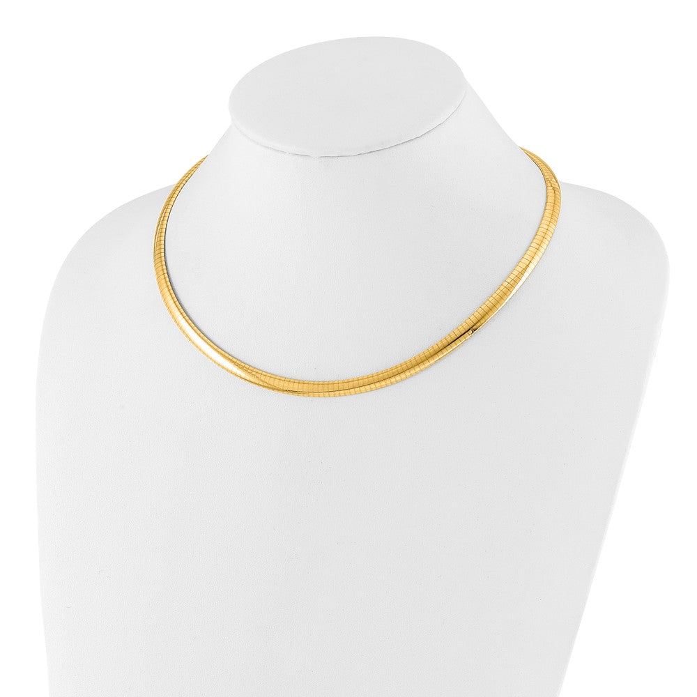 14K 6mm Domed Omega Necklace