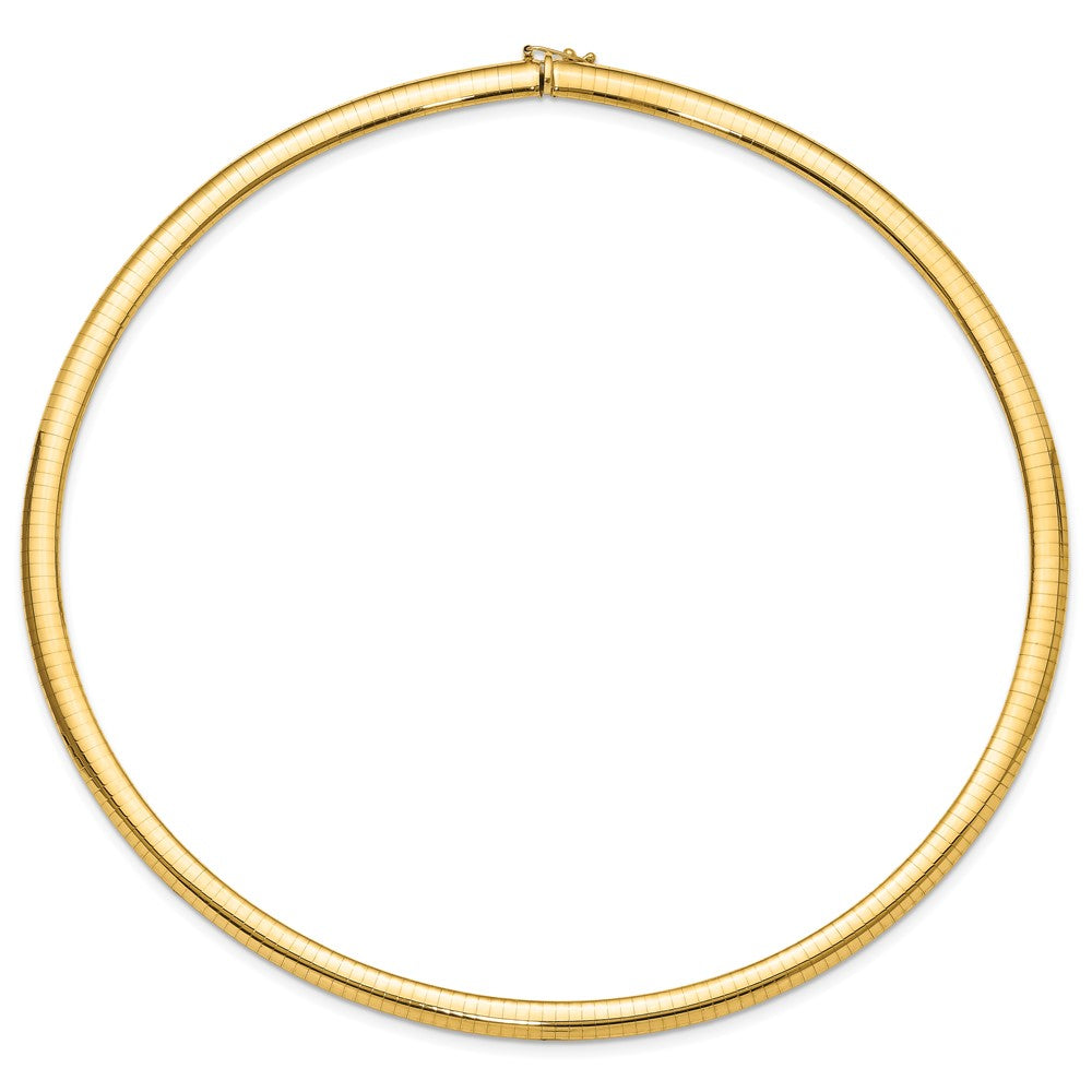 14K 6mm Domed Omega Necklace