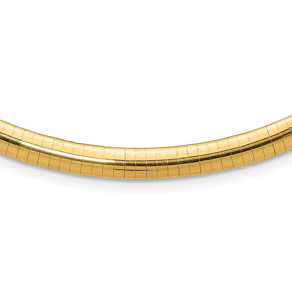 14K 6mm Domed Omega Necklace