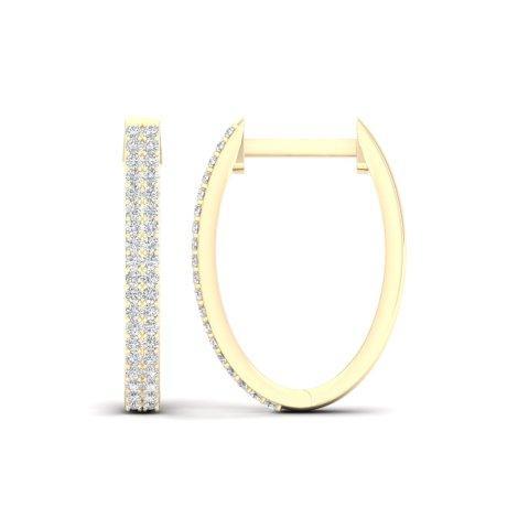 10K Yellow 0.25Ct D- Earrings Hoops