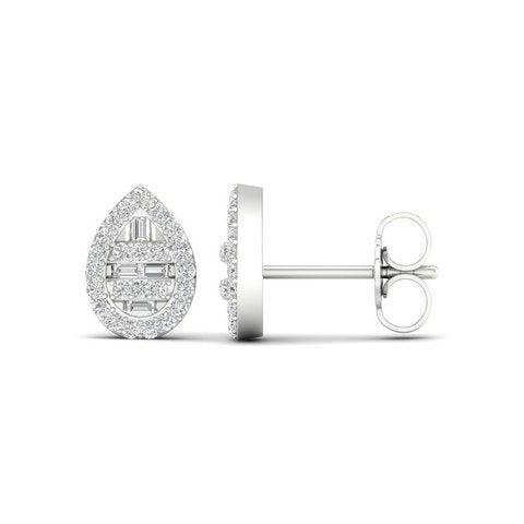 10K Whitespl Price:  0.25Ct D-Baguettes Earrings