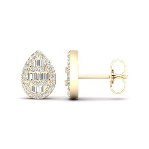 10K Yellowspl Price:  0.33Ct D-Baguette Earrings