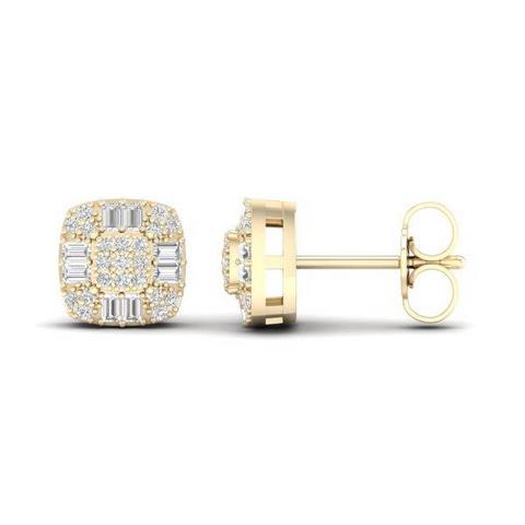 10K Yellowspl Price:  0.25Ct D-Baguette Earrings