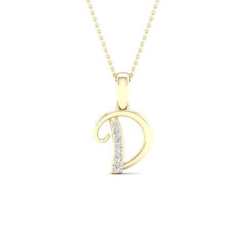 10K Yellow 0.04Ct D-Ladies Initial D