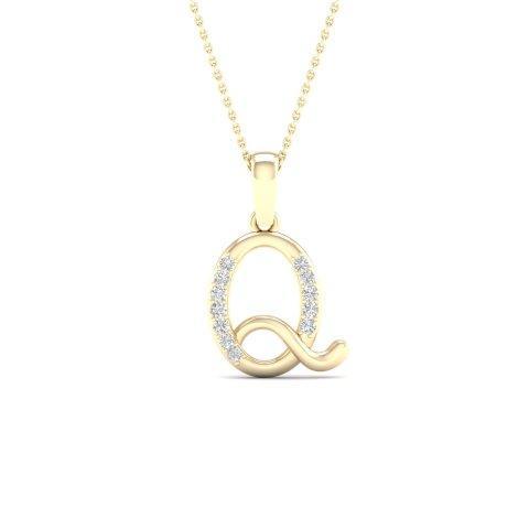 10K Yellow 0.04Ct D-Ladies Initial Q