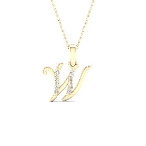 10K Yellow 0.04Ct D-Ladies Initial W