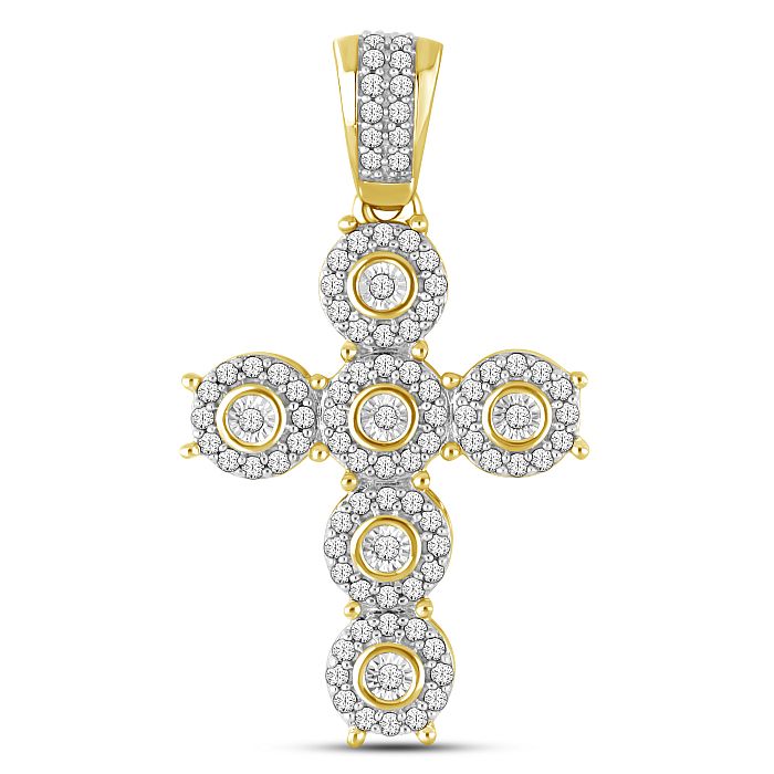 10K Yellow 0.25Ct D-Cross