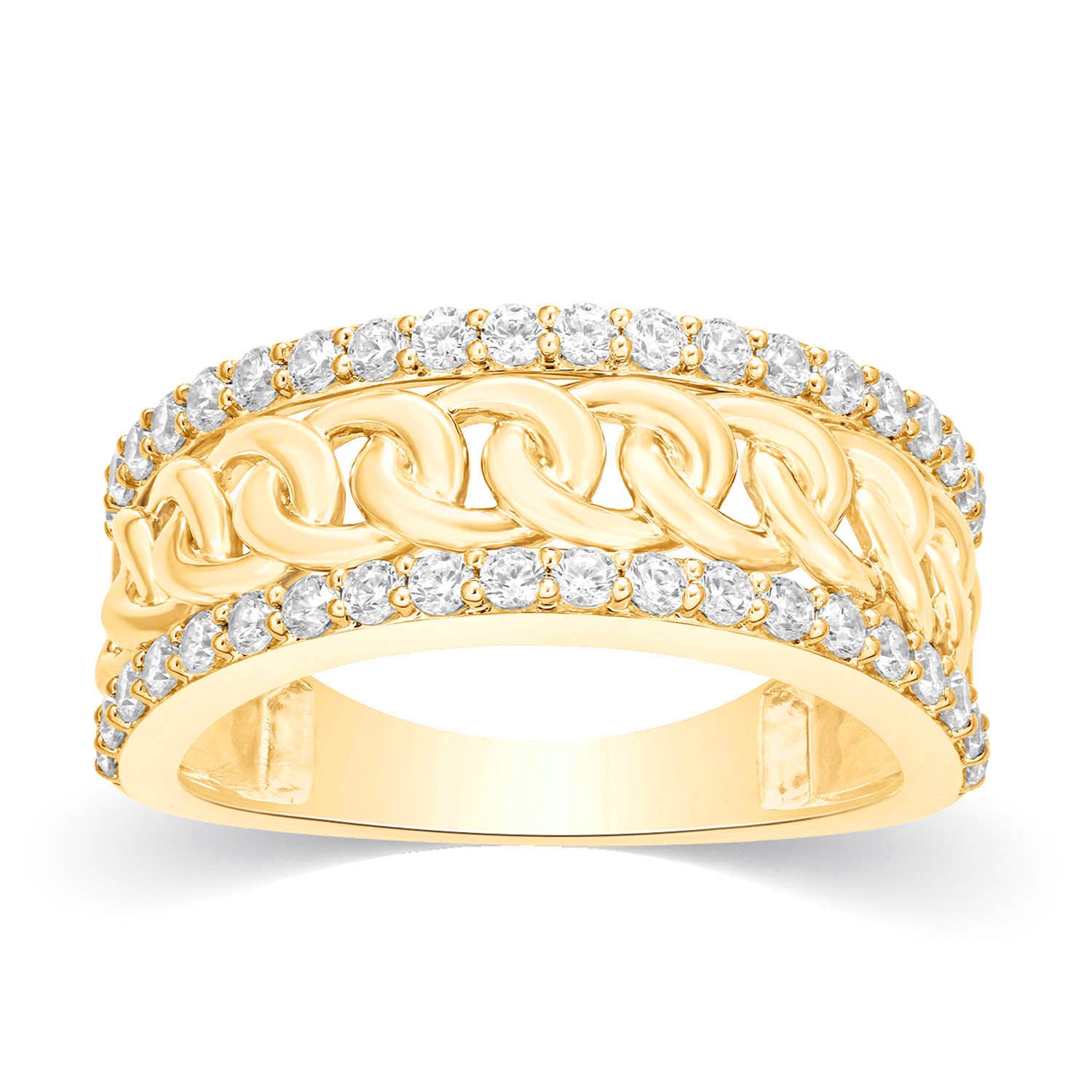 10K Yellow 0.96-1.02Ct D-Mens Bands