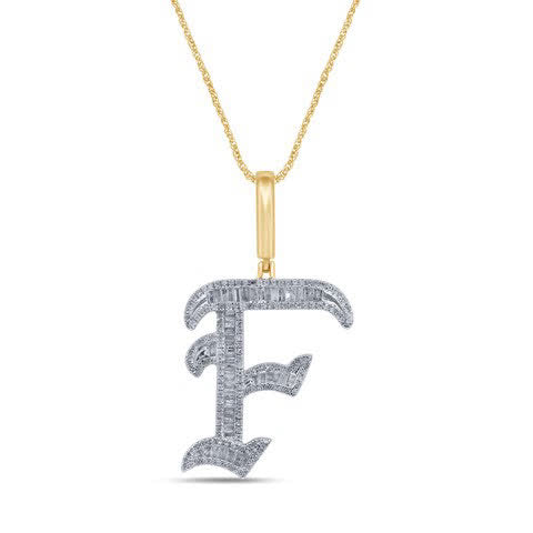 10K Yellow 0.61-0.64Ct D-Tattoo Initials F