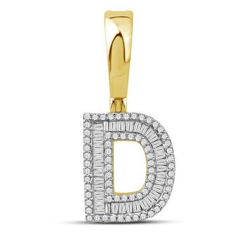 10K Yellow 0.47Ct D-Baguette Initial D