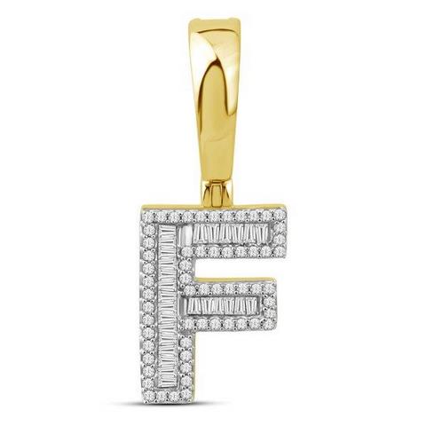 10K Yellow 0.38Ct D-Ibaguette Initial F