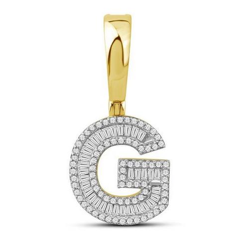 10K Yellow 0.50Ct D-Baguette Initial G