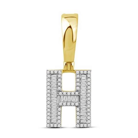 10K Yellow 0.45Ct D-Baguette Initiall H