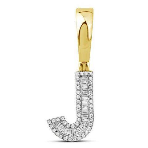 10K Yellow 0.27Ct D-Baguette  Initial J