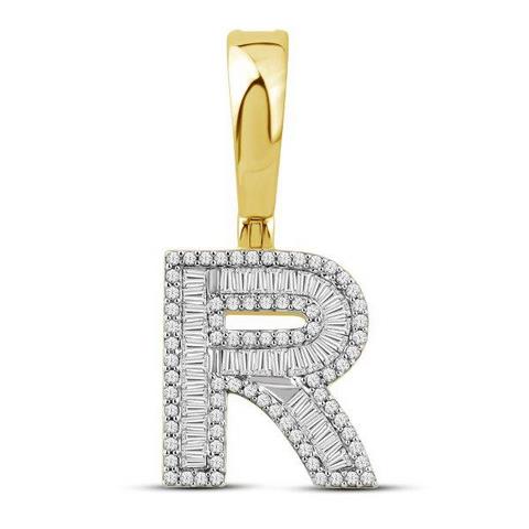 10K Yellow 0.50Ct D-Baguette Initial R