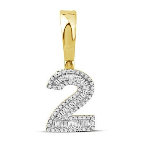 10K Yellow 0.40- 0.45Ct D-Baguette Initial No.2