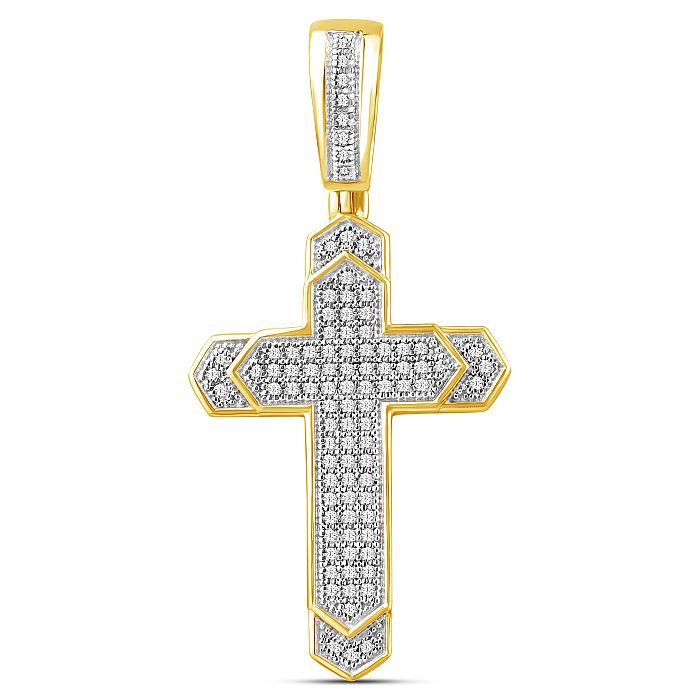 10K Yellow 0.25Ct D-Cross