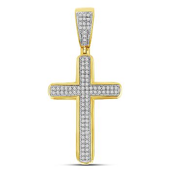 10K Yellow 0.25Ct D-Cross