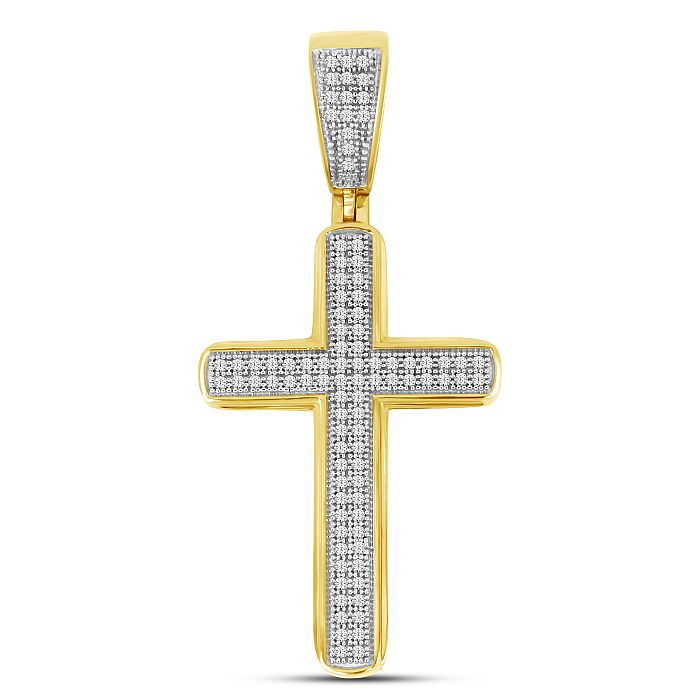 10K Yellow 0.25Ct D-Cross