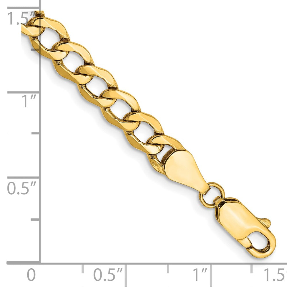 10k 5.25mm Semi-Solid Curb Link Chain