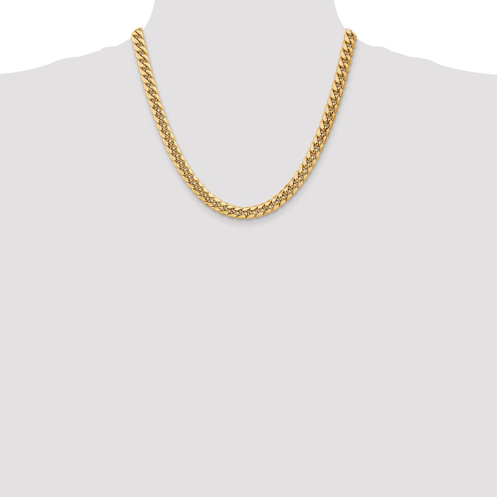 10k 7.3mm Semi-Solid Miami Cuban Chain