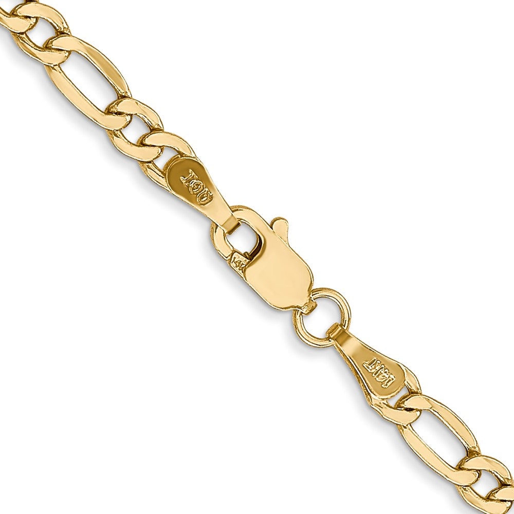 10k 3.5mm Semi-Solid Figaro Chain