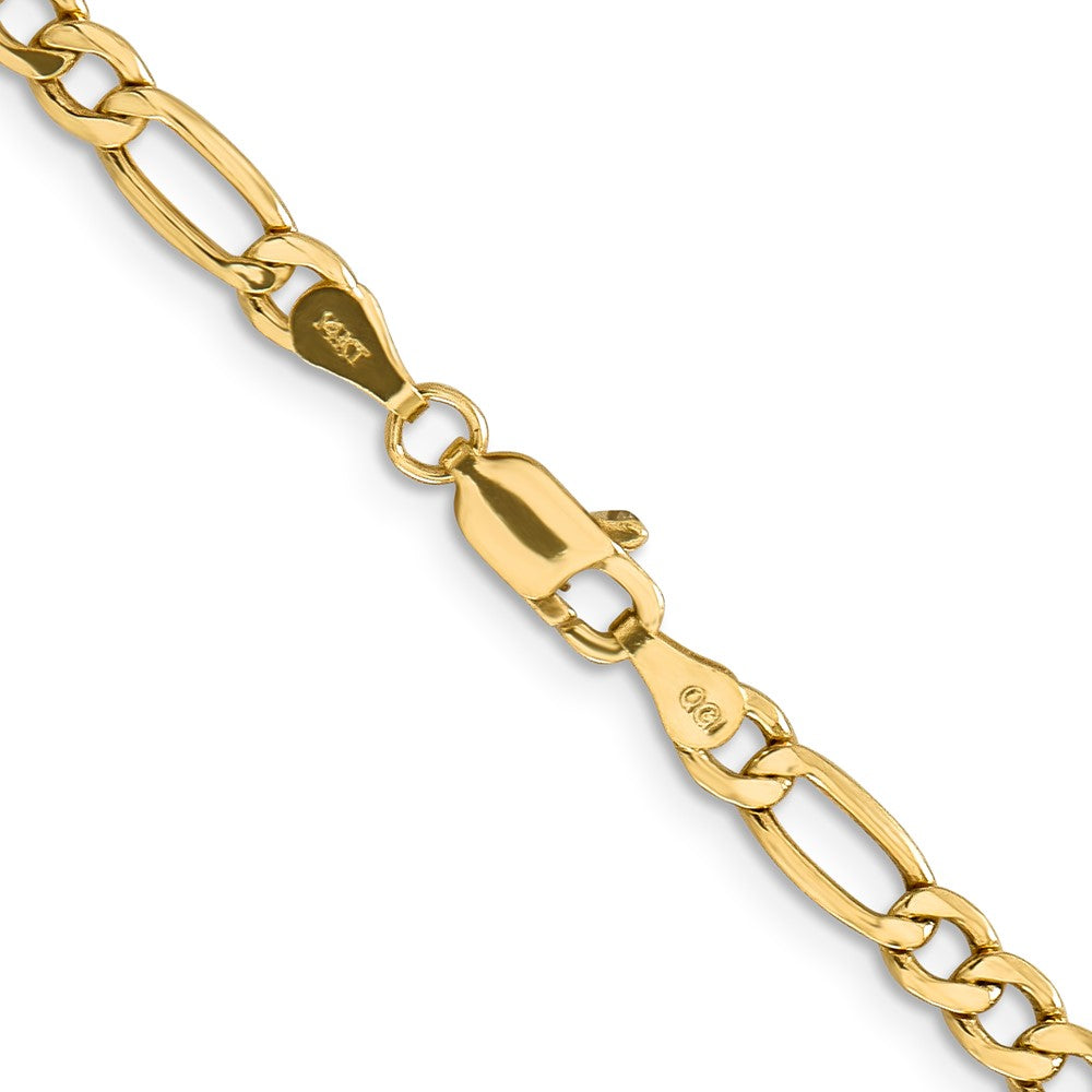 10k 4.2mm Semi-Solid Figaro Chain