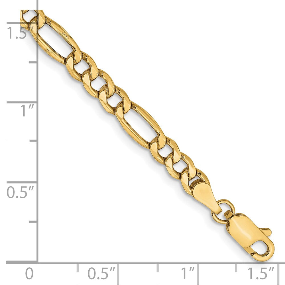 10k 4.2mm Semi-Solid Figaro Chain