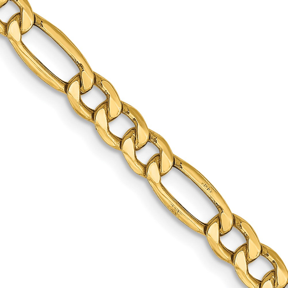 10k 4.2mm Semi-Solid Figaro Chain