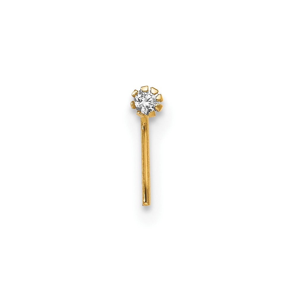 10k 1.5mm Set Of 3 CZ Nose Studs