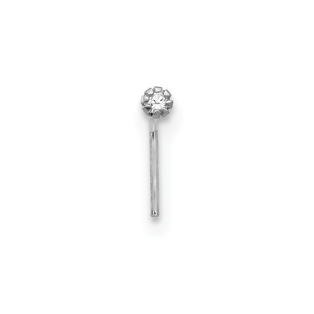 10k White Gold 1.5mm Set Of 3 CZ Nose Studs