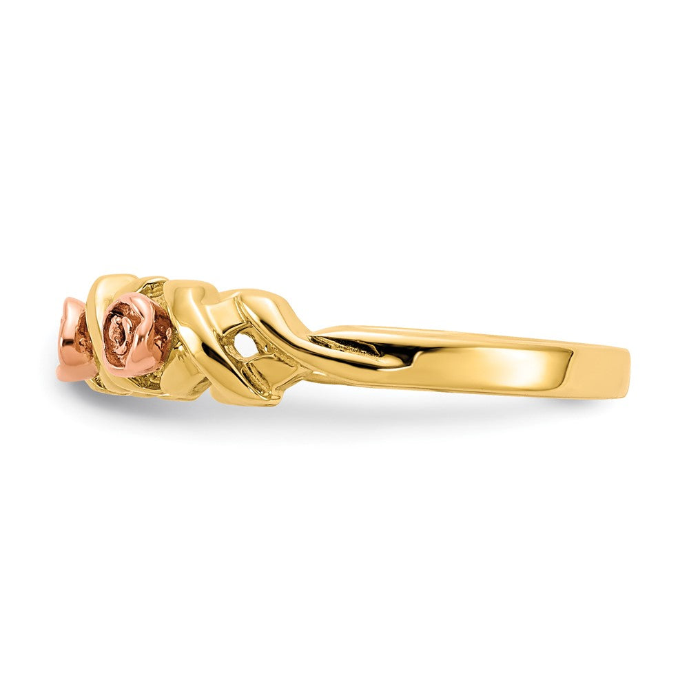 10k w/12k Accents Black Hills Gold -X- and Rose Ring