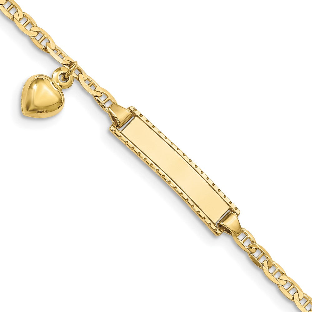 10k Flat Anchor Link ID Bracelet