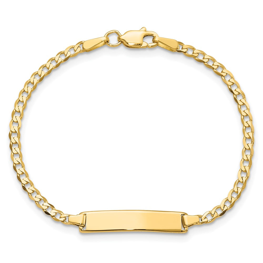 10k Flat Curb Link ID Bracelet