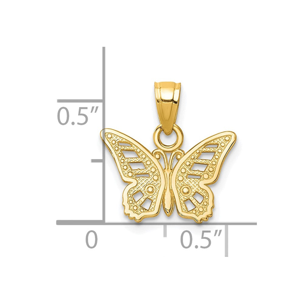 10k Butterfly Charm