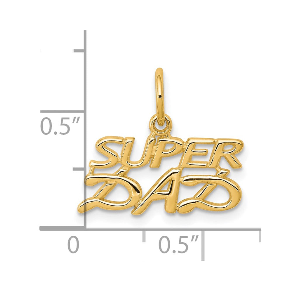 10K SUPER DAD Charm