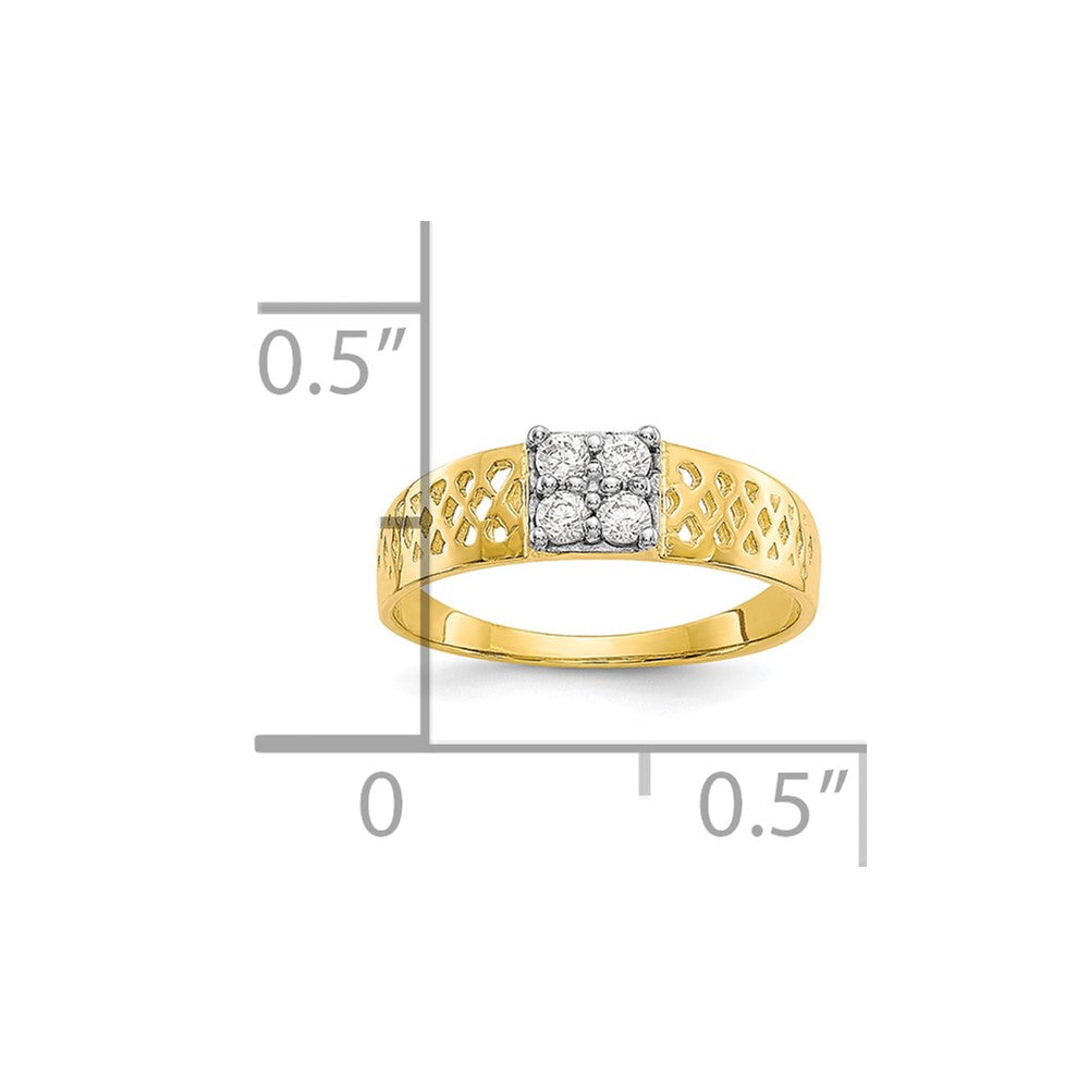 10k CZ Baby Ring