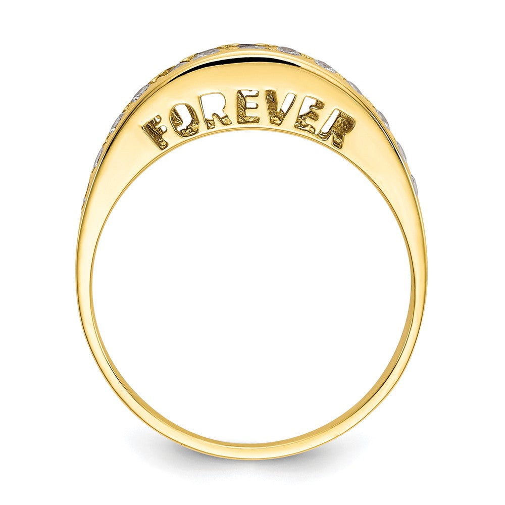 10k I LOVE YOU FOREVER  CZ Ring