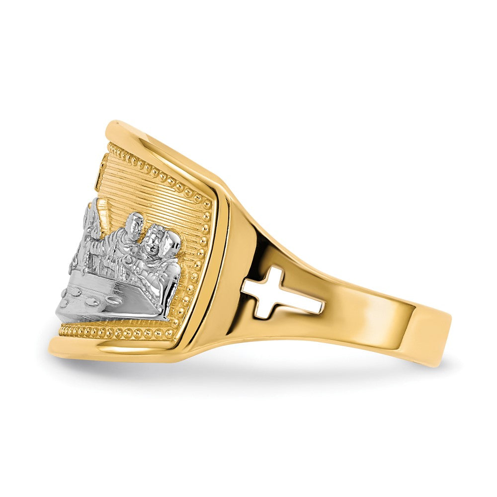 10k & Rhodium Ladies Last Supper Ring