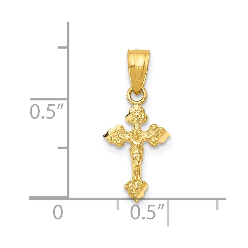 10k Tiny Crucifix Pendant