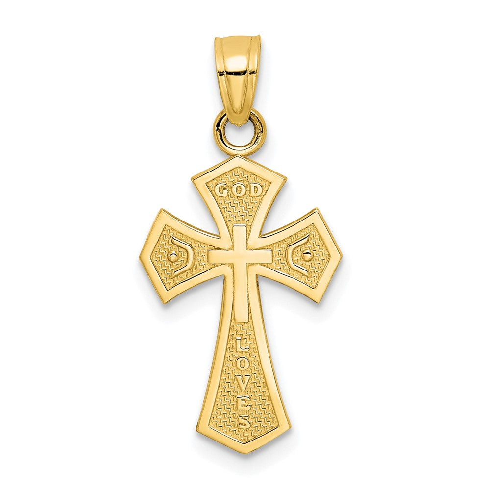 10k Reversible Cross Charm