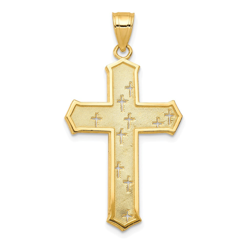 10k Passion Cross Pendant