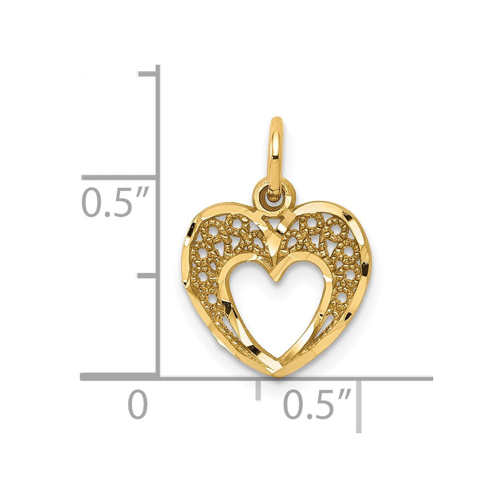 10k Heart Charm