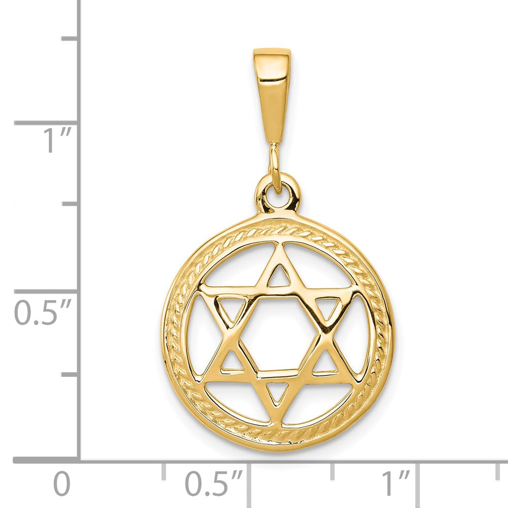 10K Star Of David Charm