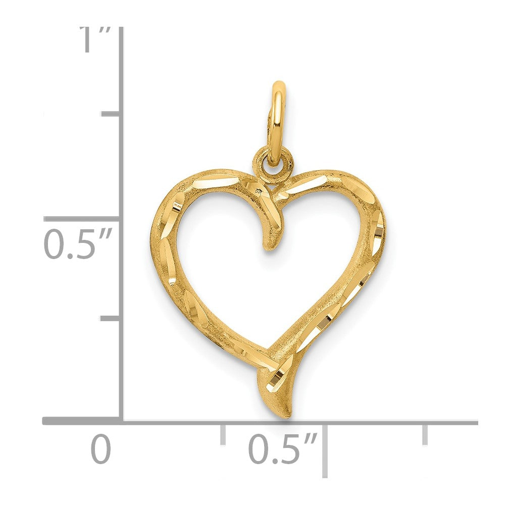 10k Heart Charm