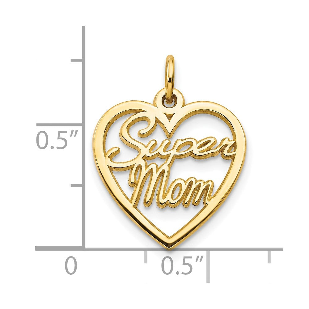 10K SUPER MOM Charm