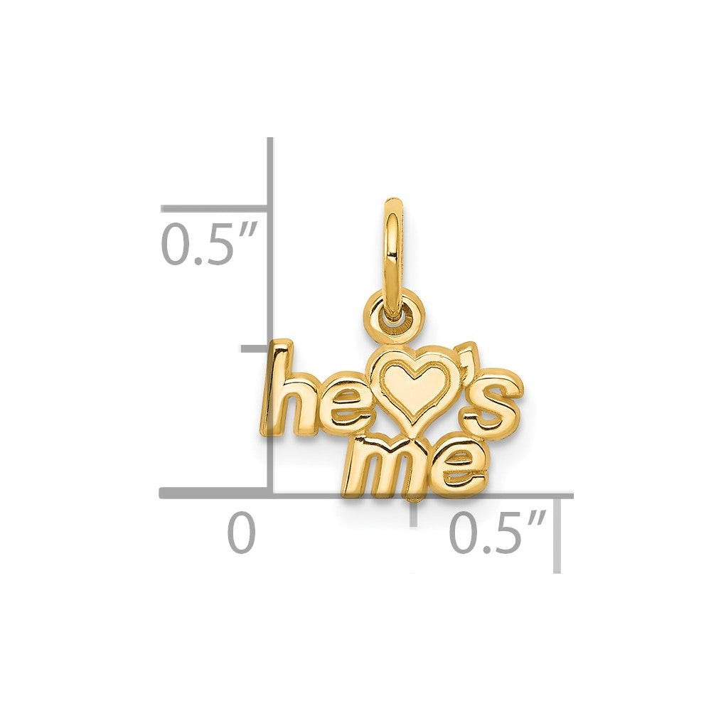 10K He LOVES ME Charm