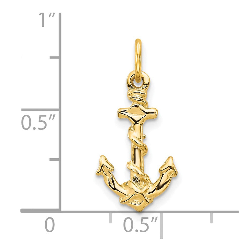 10k Anchor Pendant